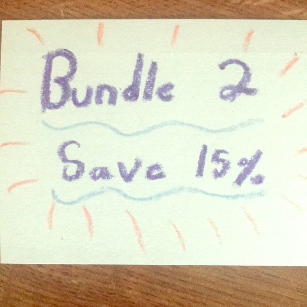 Bundle 3 or more items to save 15% or more